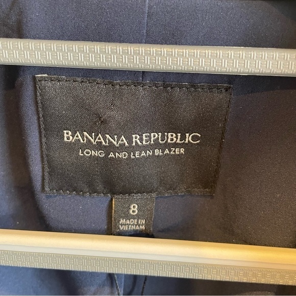 Banana Republic Long & Lean Blazer Blue Women's size 8 NWT - Picture 2 of 8